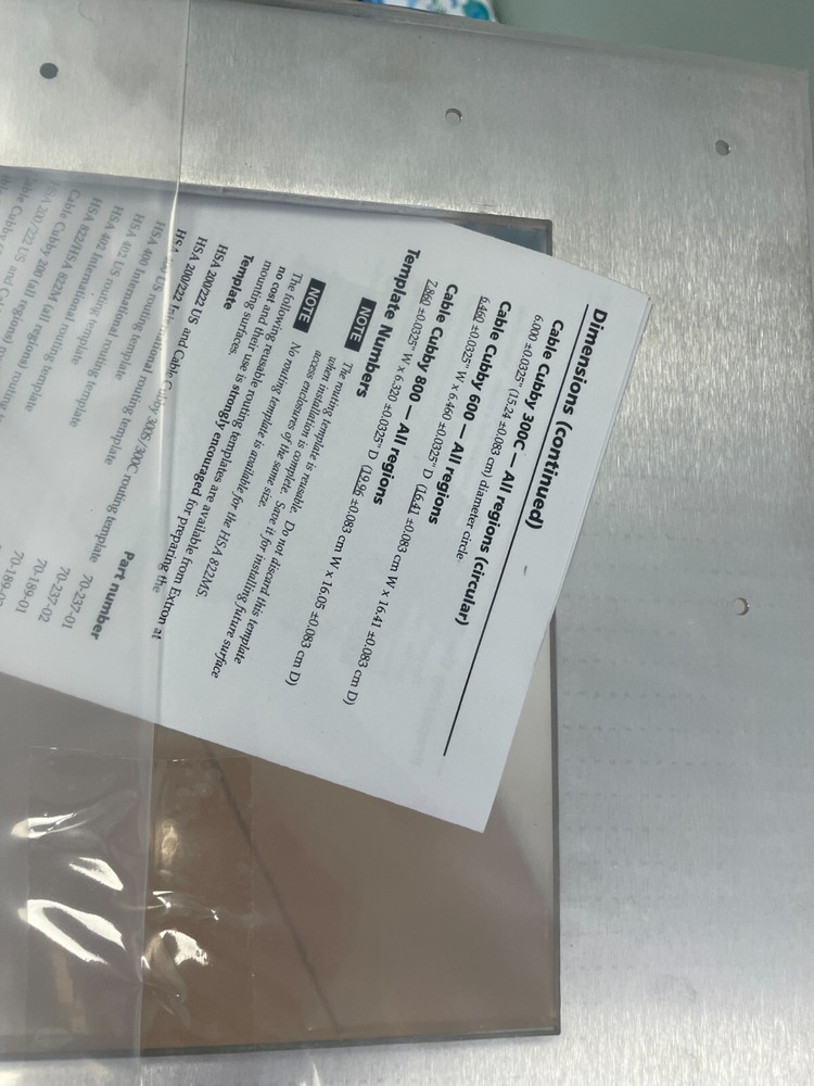 *NEW EXTRON ELECTRONICS #70-237-02 HSA Cable Cubby 200/222 Router Guide Template