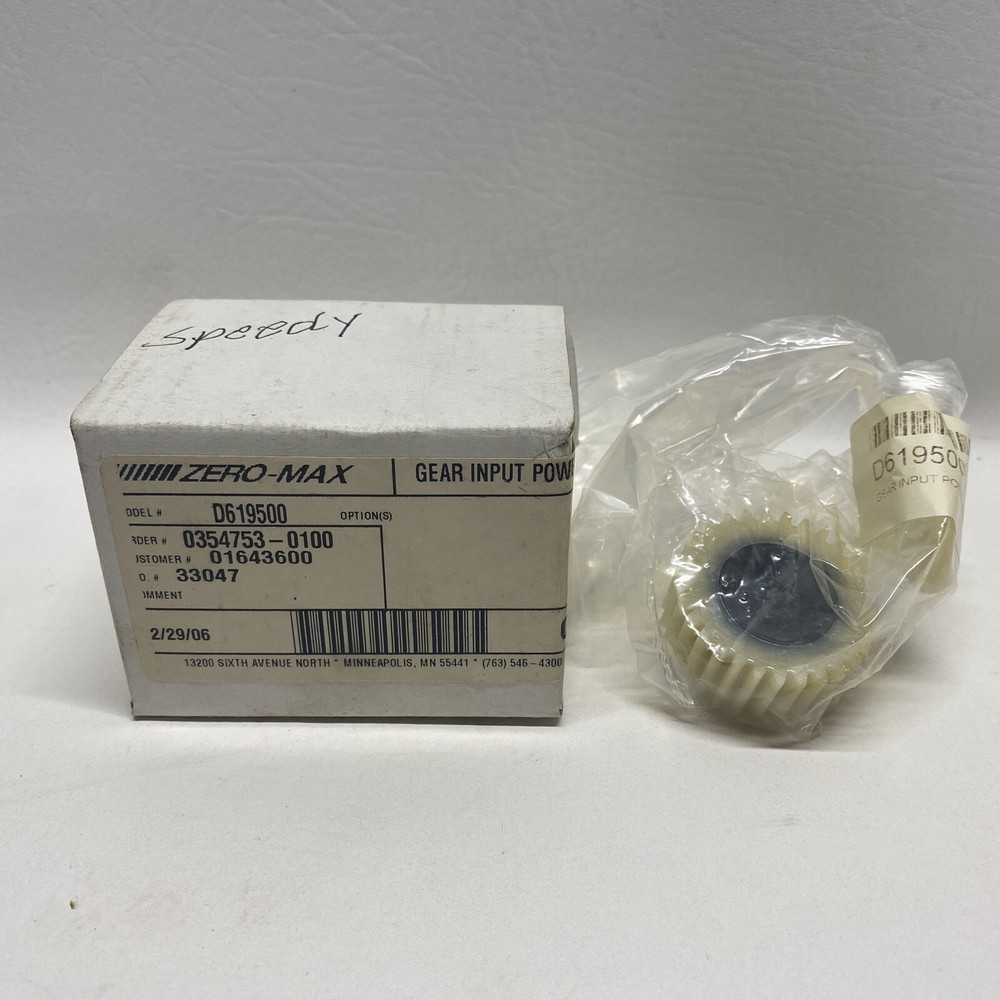 NIB Zero-Max D619500 Drive Input Power Block