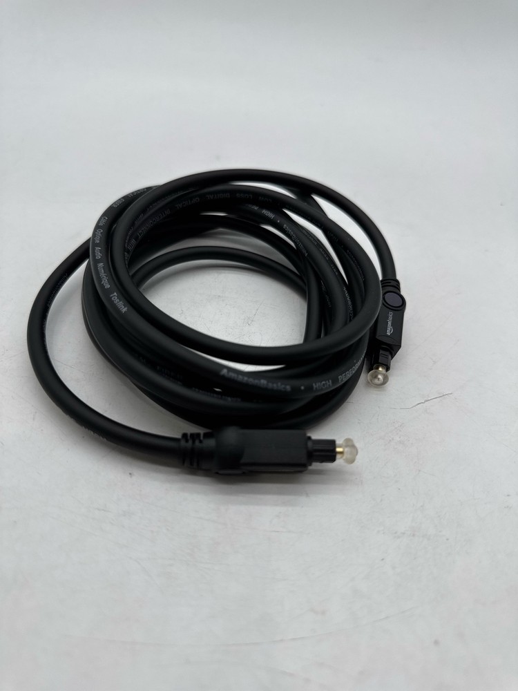 Amazon Basics Toslink Digital Optical Audio Cable Gold Plated 9.8ft Black