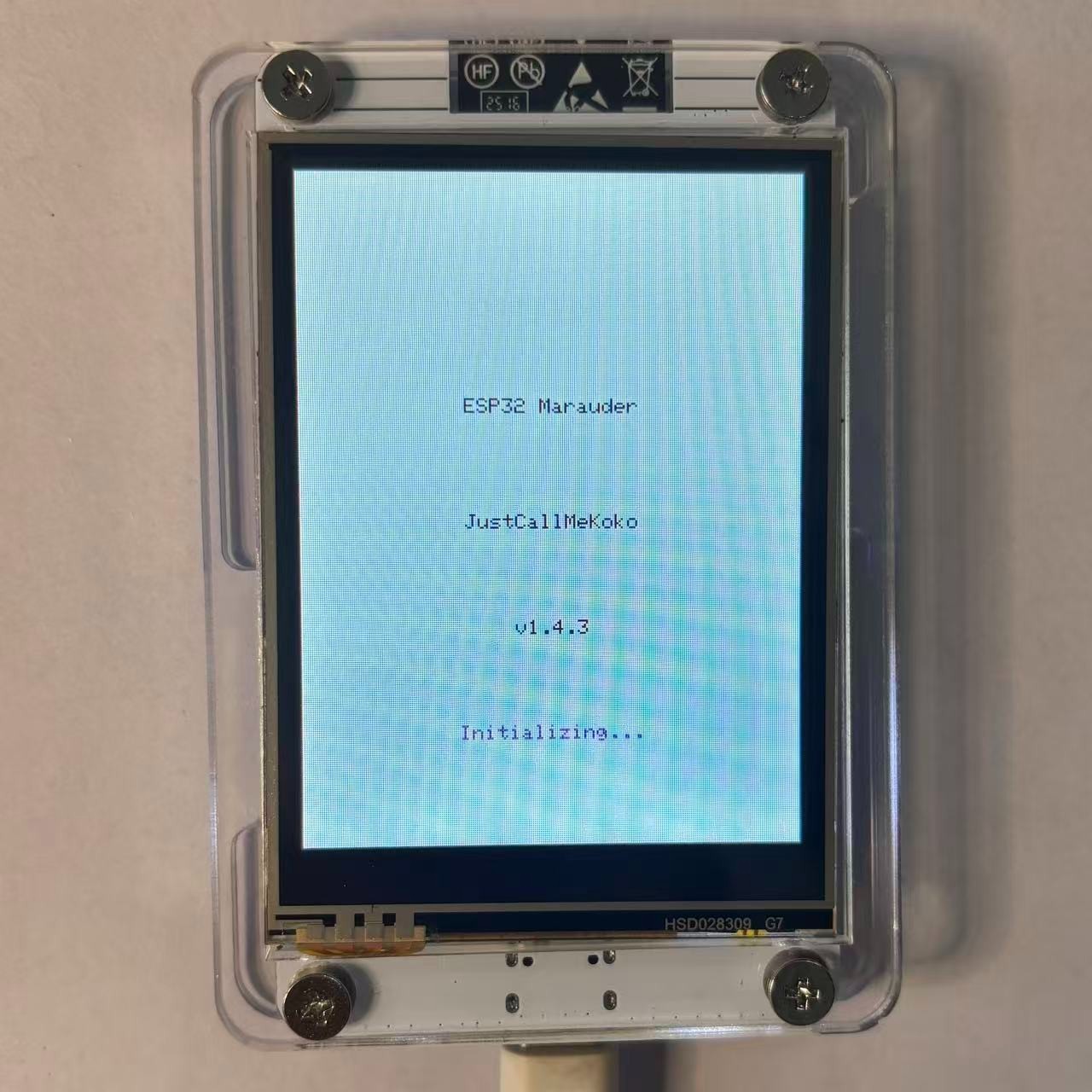 ESP32 Marauder WiFi BT Network Monitor 2.8" Touch Screen RSSI Data Readout