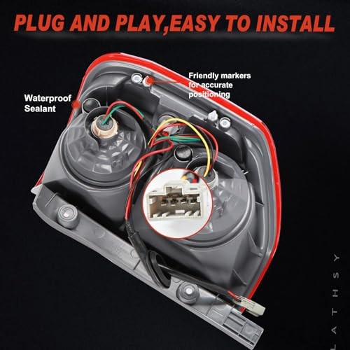 Tail Light Assembly Compatible With 2003-2005 Honda Pilot Rear Left Driver Side