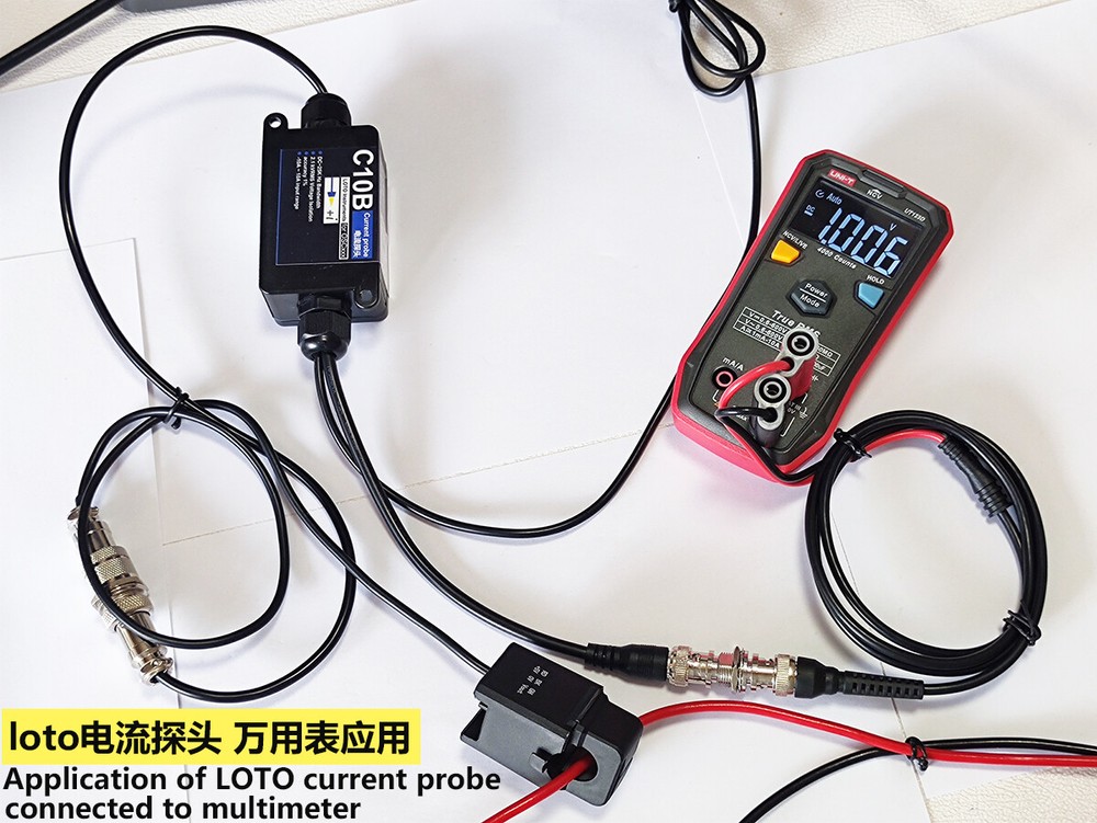 Clamp-on Current Probe Open-close Transformer 10A~200A Current Detection