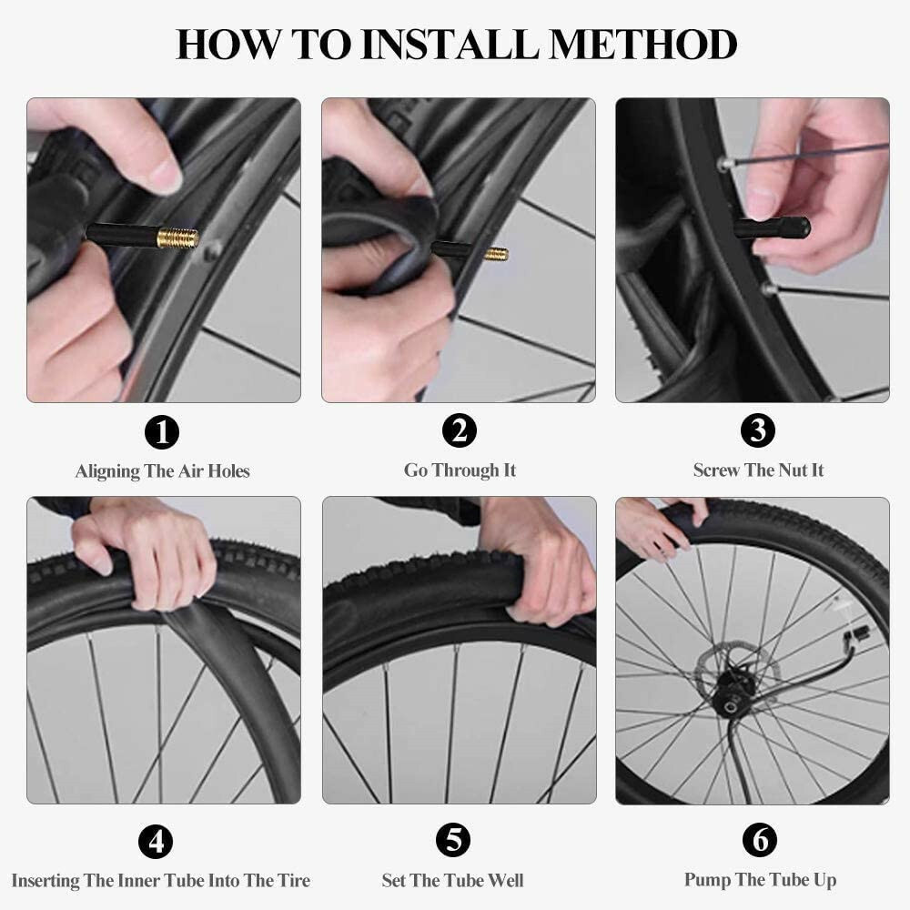 2 PK 26" inch Inner Bike Tube 26 x 2.125- 2.35 Bicycle Rubber Tire Interior BMX