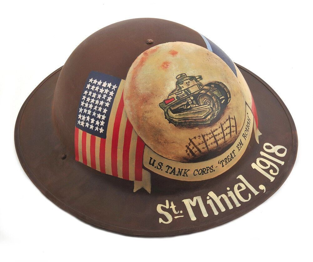 US M1917 Brodie Helmet Doughboy Helmet Custom Painted Tank Corps 1918