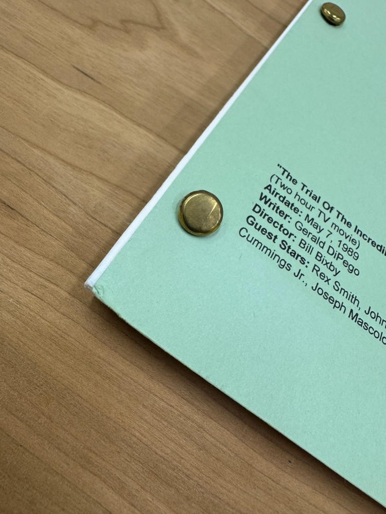 THE INCREDIBLE HULK - TV Movie Script 1989 Second Draft Daredevil