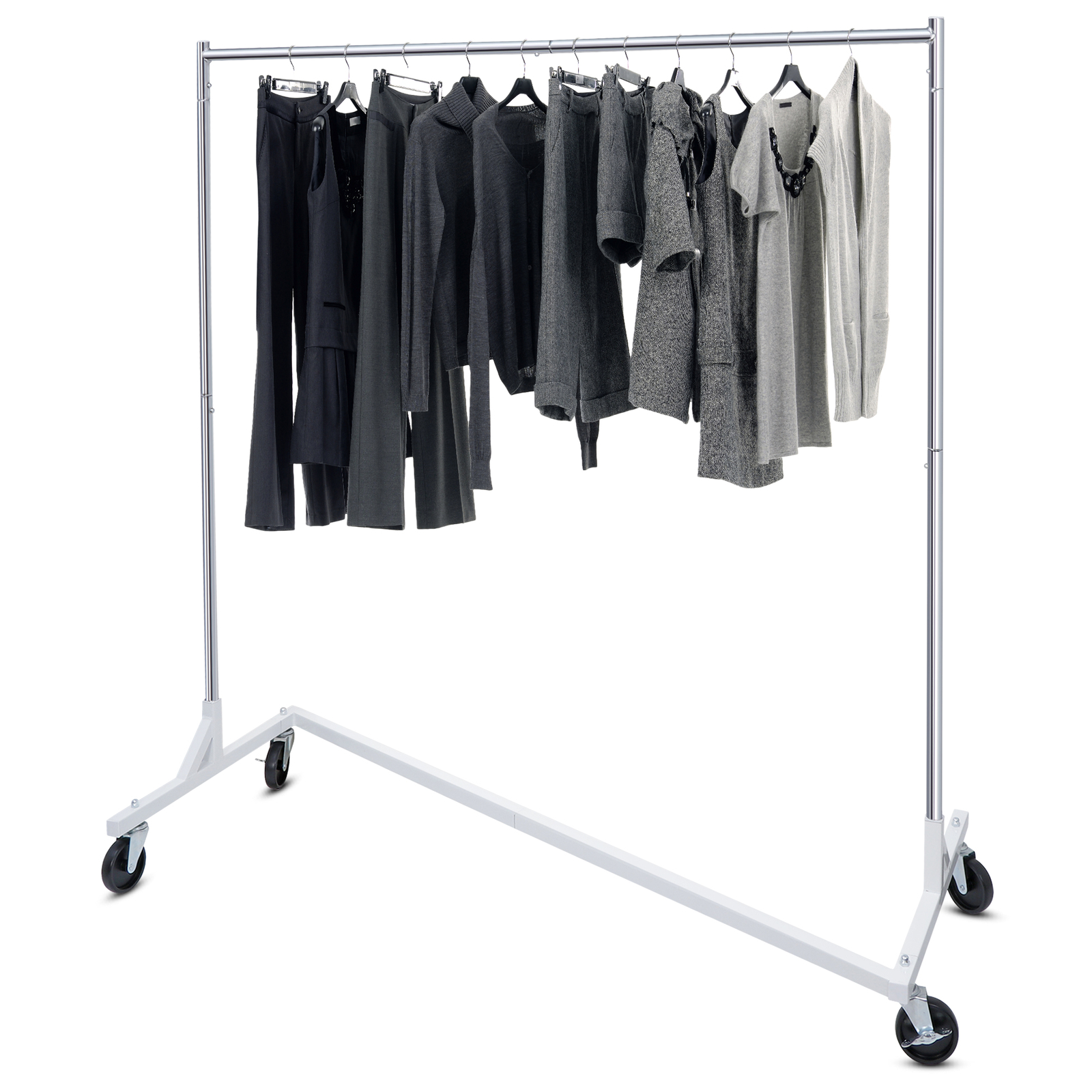 Heavy Duty Garment Rack Rolling Clothes Rack Collapsible Clothing Rack On Wheels