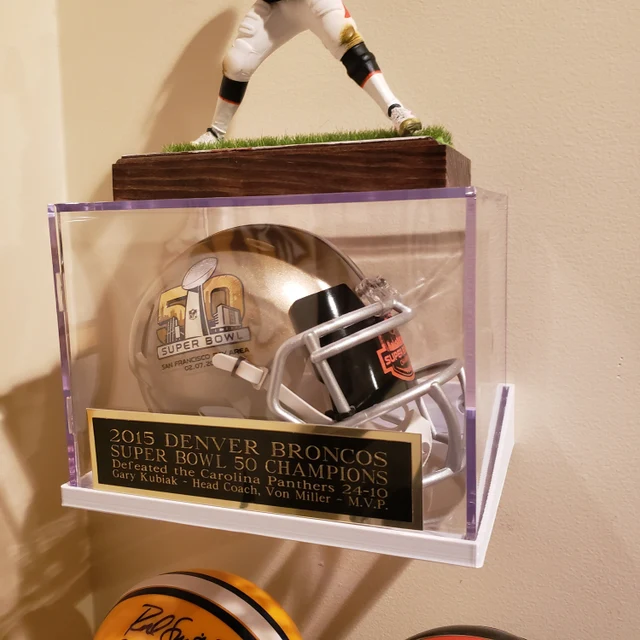 Mini Helmet UV Case Wall Display Holder (Case NOT INCLUDED)