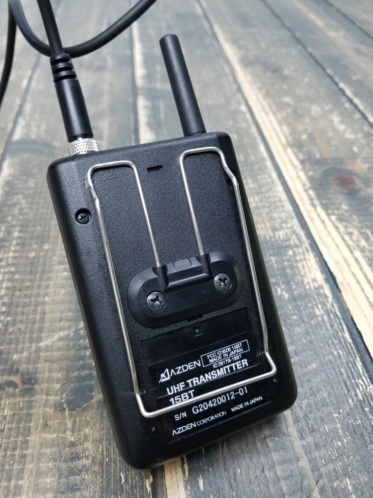 AZDEN 15BT UHF Transmitter Beltpack Wireless with Cable
