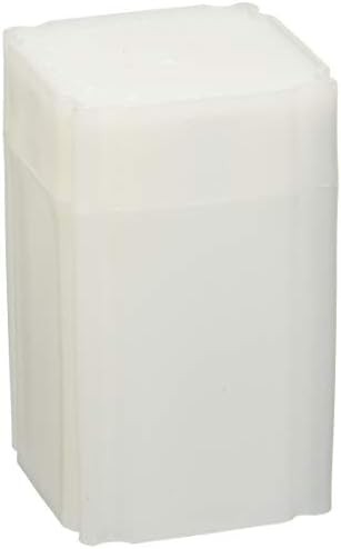 5 Square White Plastic Coin Storage Tubes