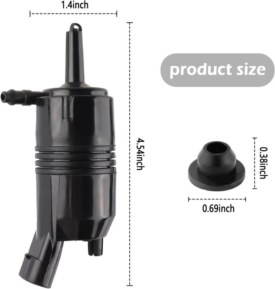 Windshield Washer Pump, Windshield Wiper Pump Compatible with Silverado, Impa
