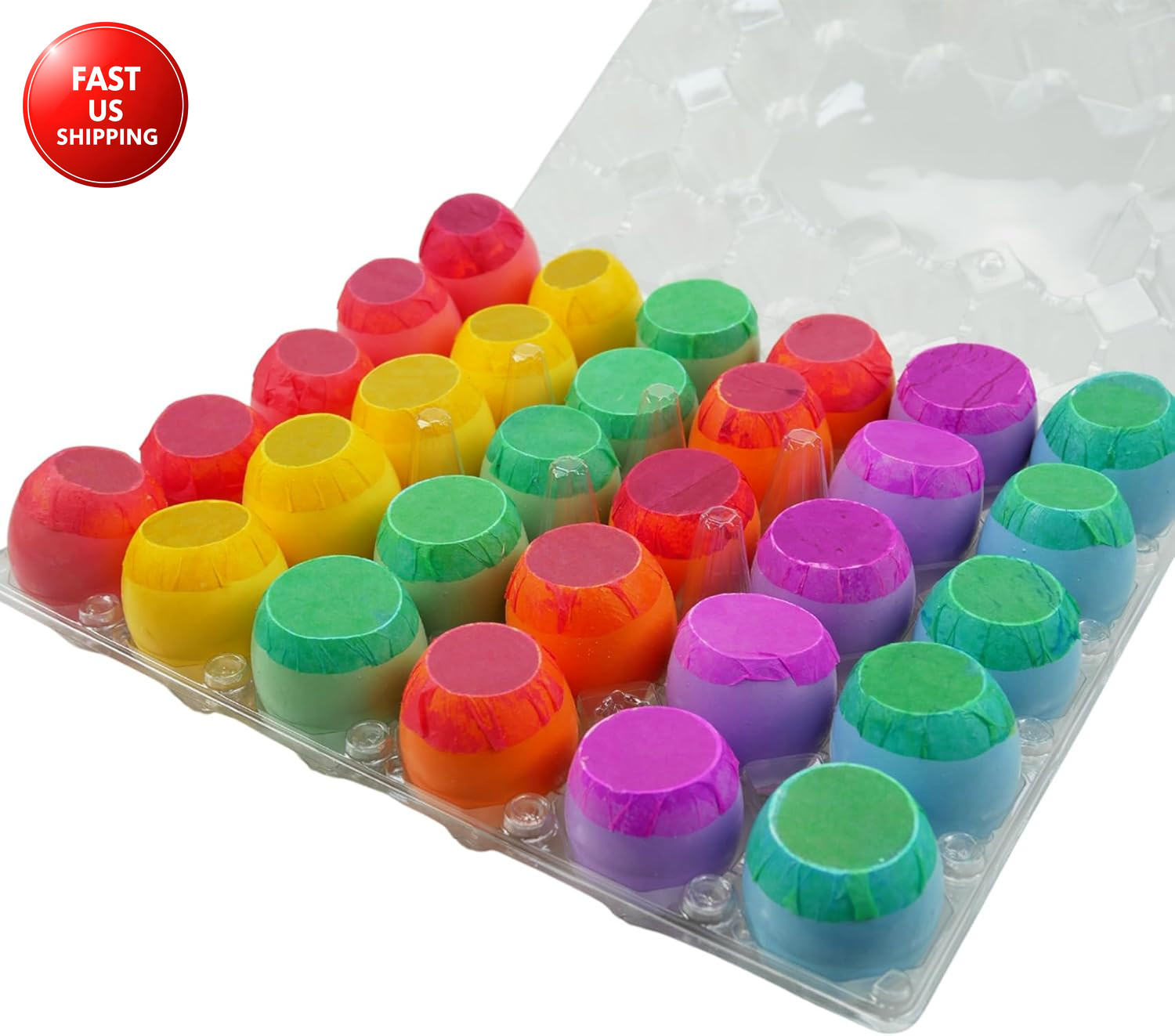 Set of 30Pcs Easter Confetti Eggs Cascarones, Explosion Eggs with Confetti Insid