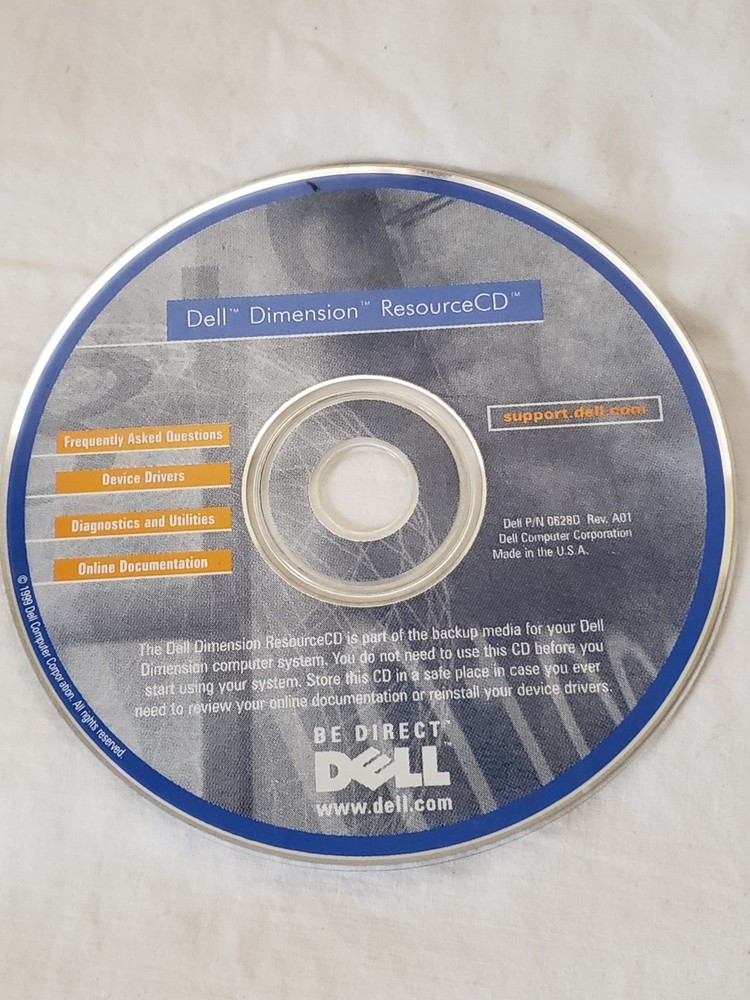 5 Vintage Dell Software- Op Sys, Drivers & Utils, Apps, Displays, Dimen Resource