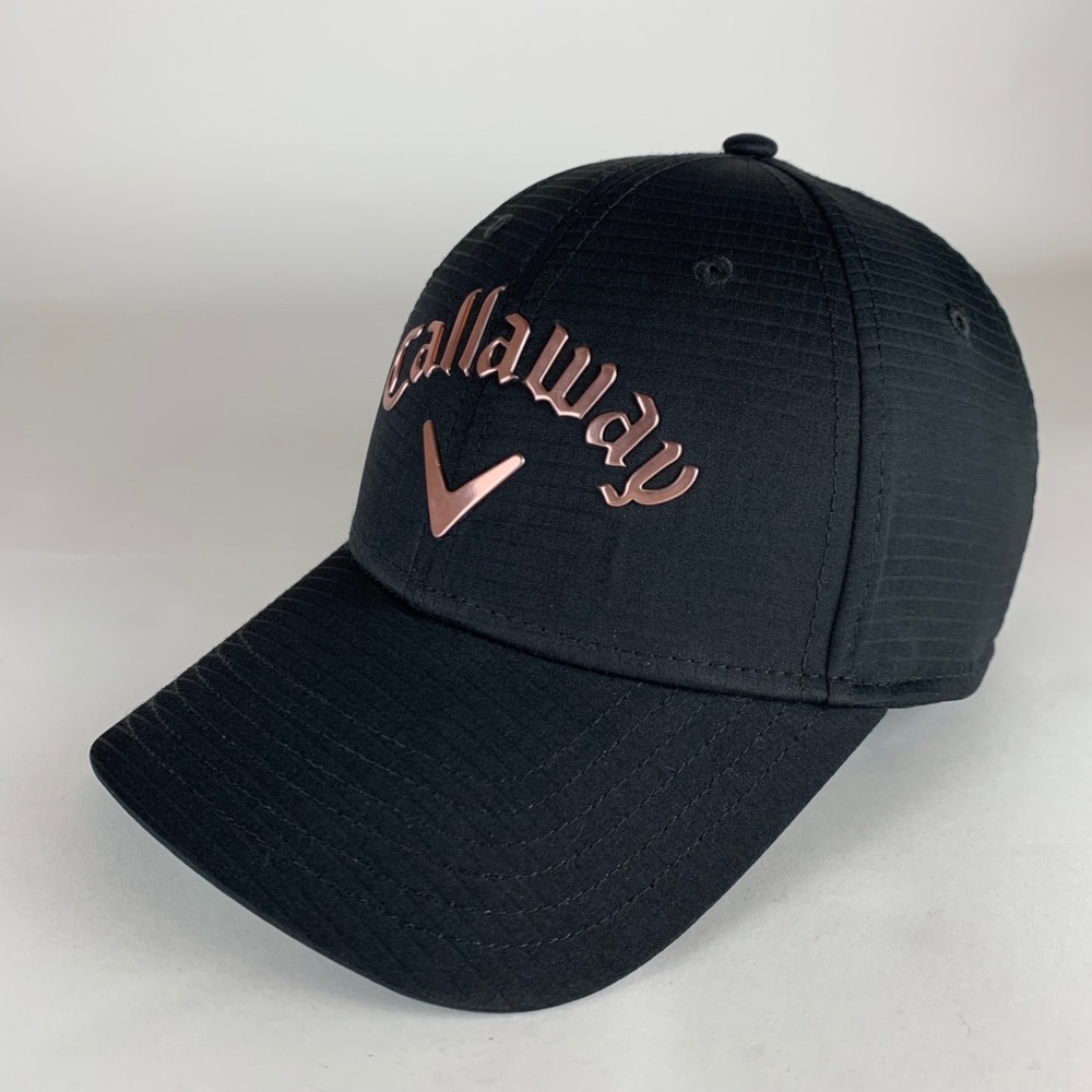 Callaway Golf Mens Black Strapback Adjustable Hat