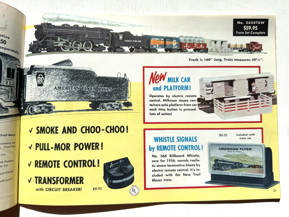 1956 Gilbert American Flyer Model Train Catalog- Great Condition- BEautiful