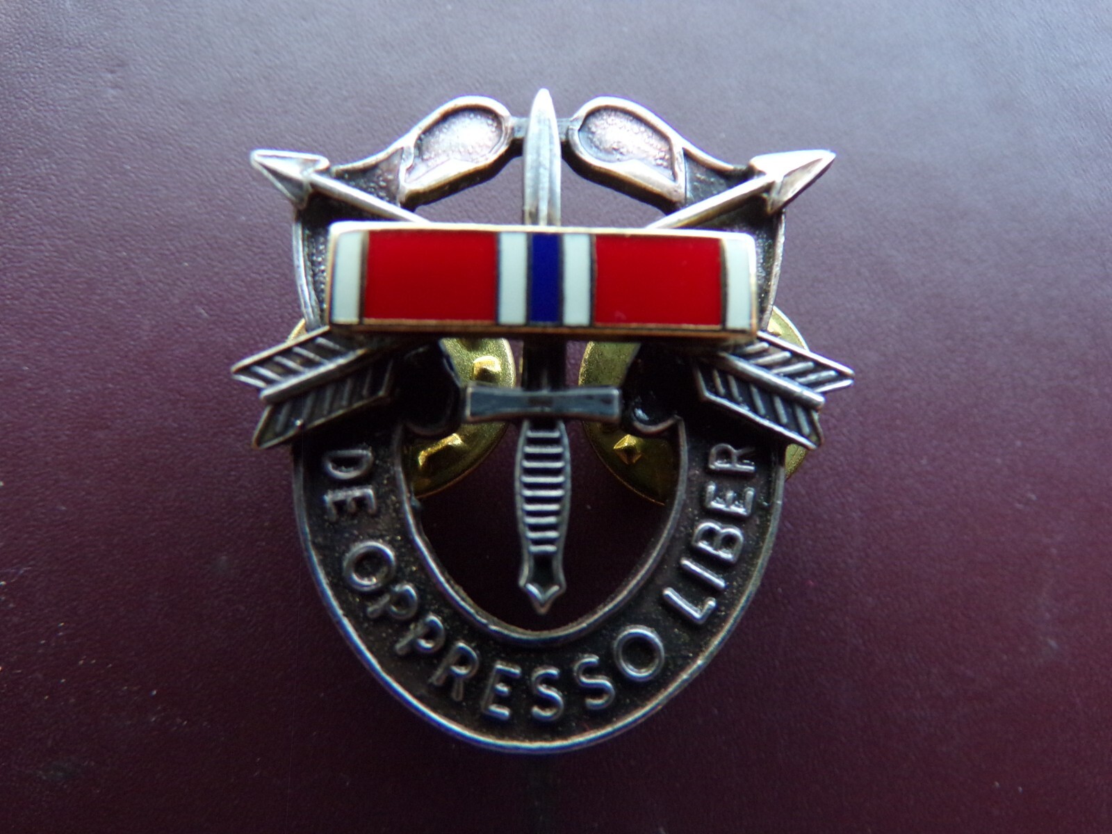 Special Forces Bronze Star Crest DI Ribbon Pin US Army SOG Airborne Military ODA