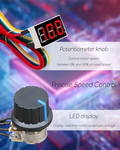PWM DC Motor Speed Controller, DC 10-55V MAX 100A, Stepless Brushed Motor