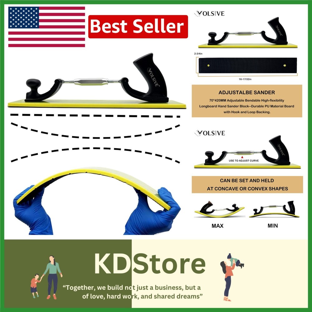 Adjustable 7x42cm Ergonomic Hand Sanding Block for Versatile DIY Projects