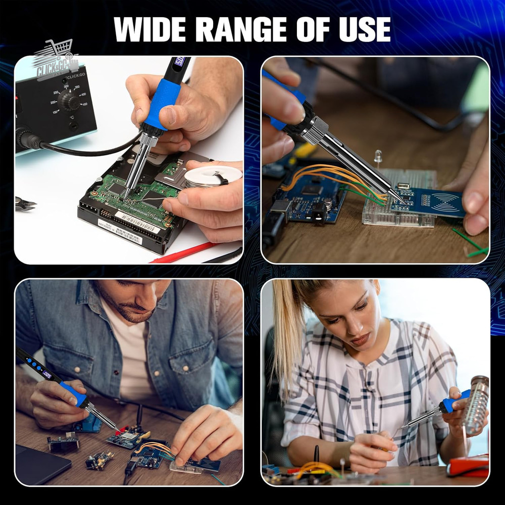Welder set with LCD display, 100 W LED display, adjustable temperature, salt