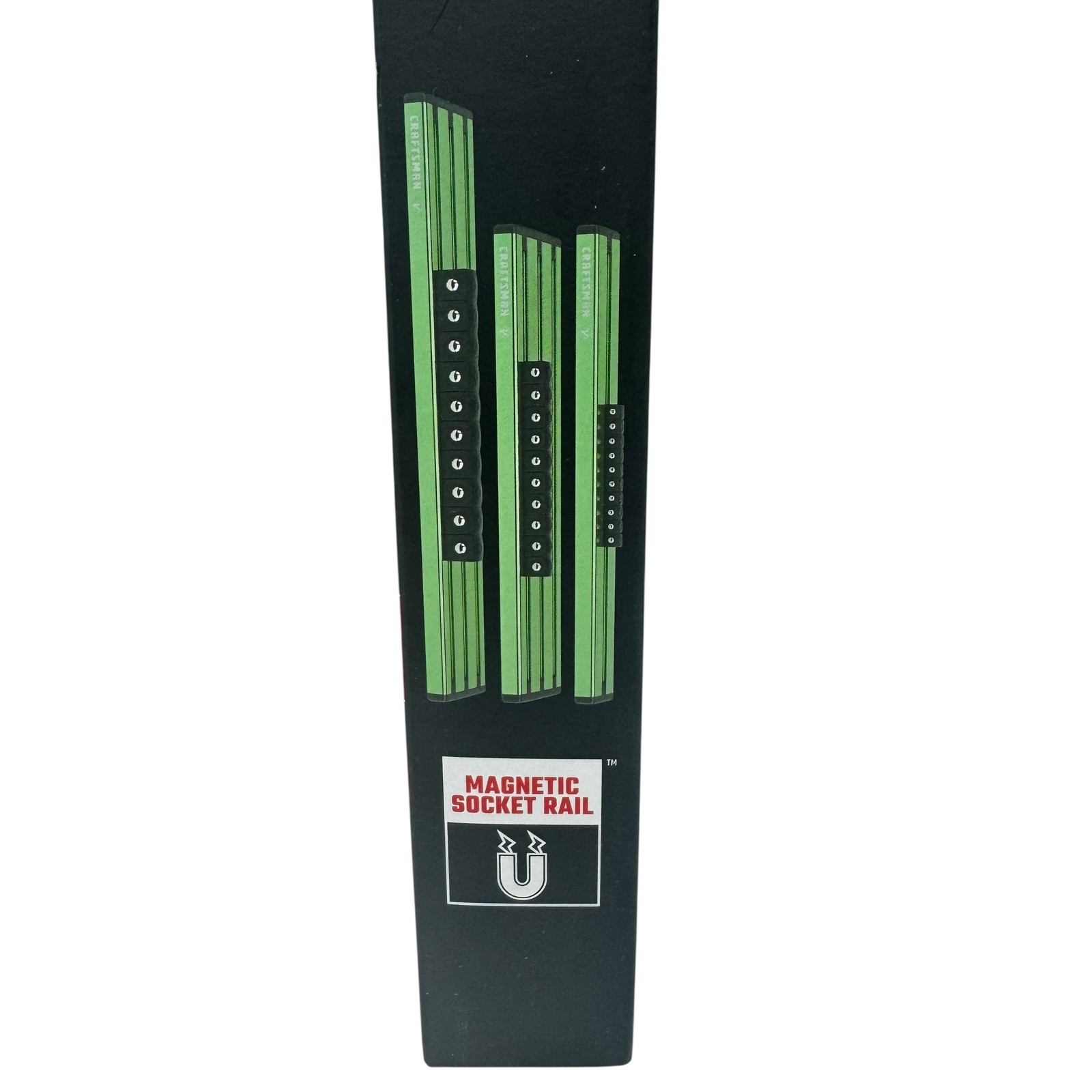 CRAFTSMAN V SERIES 3PC Low Profile Magnetic Socket Rail Organizer Green