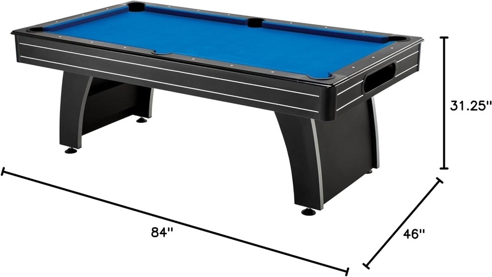 Fat Cat by Tucson 7? Pool Table with Automatic Ball Return, Electric Blue