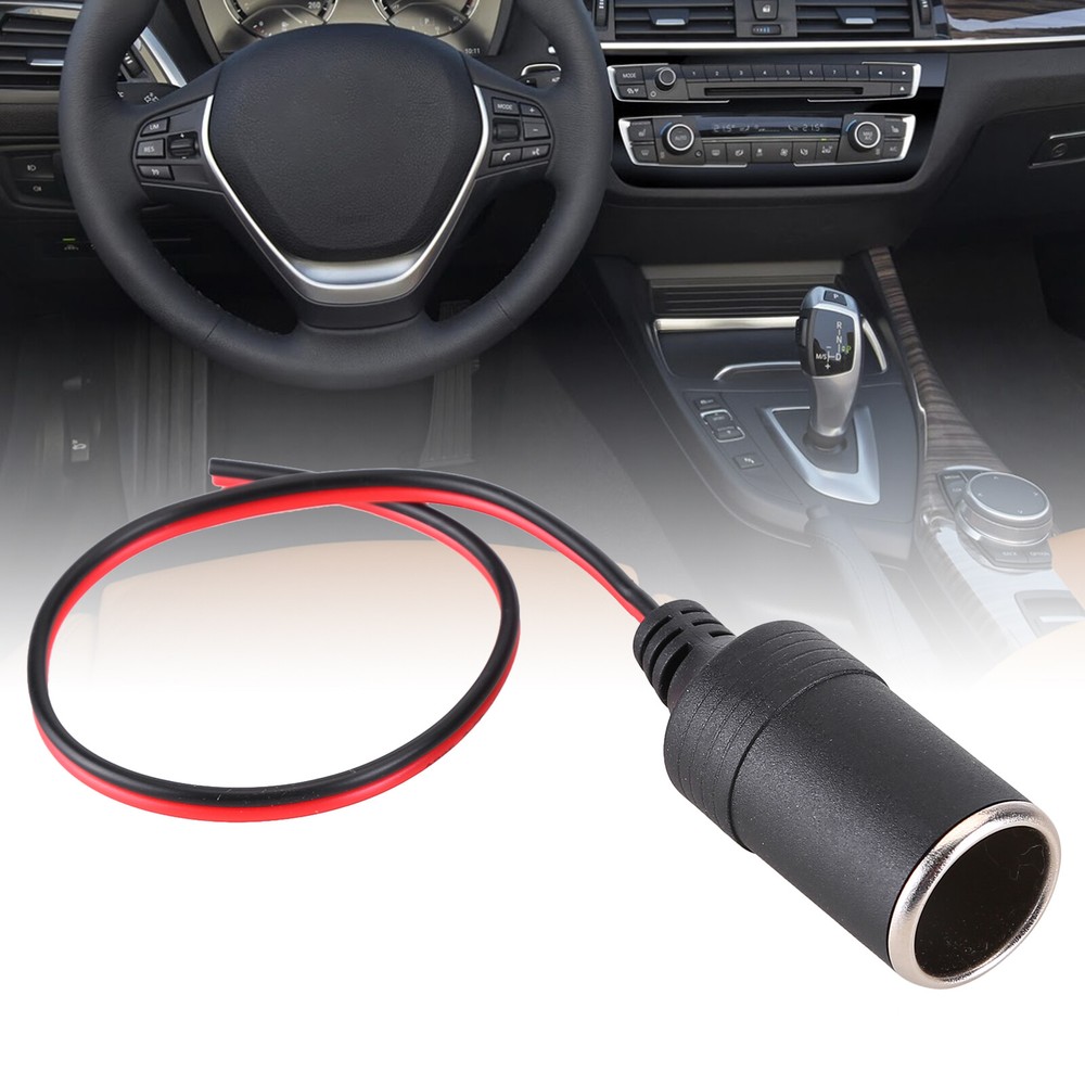 Car Cigarette Lighter Charger 12V/24V Adapter Cable Female Socket Plug Connector