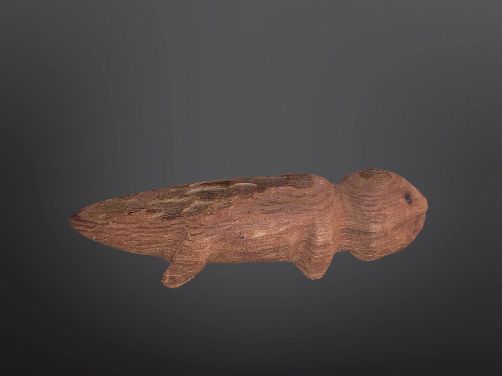 Circa 1910 Native American Tarahumara Carved Wood Lizard Fetish