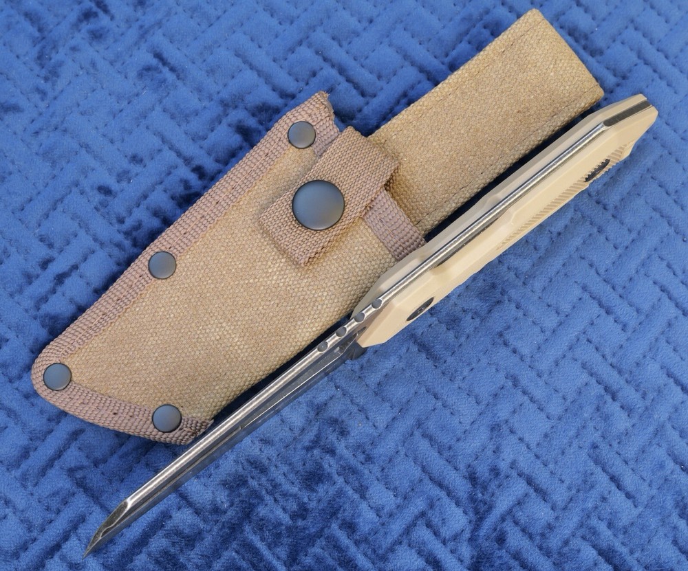 8.5” Fixed Blade Boot Knife Desert Tan Modern Sci Fi Storm Trooper Wharncliffe