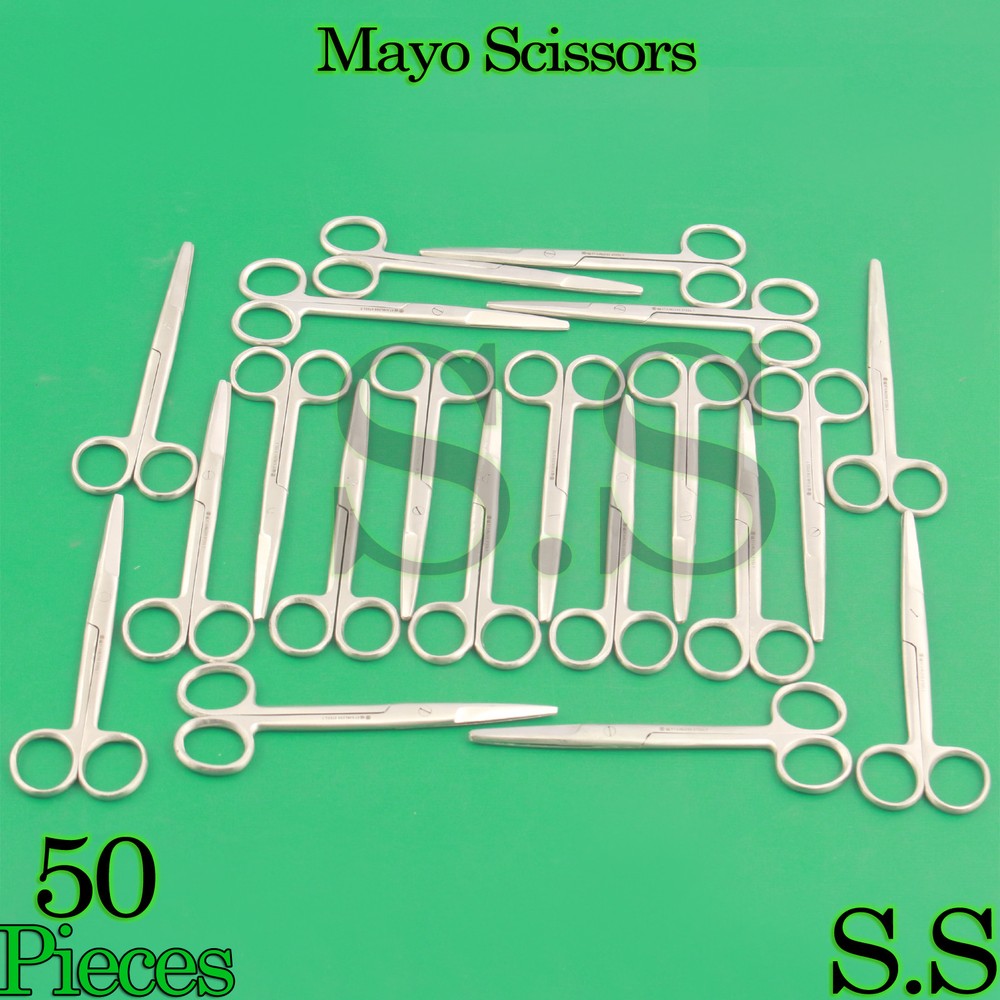 50 MAYO DISSECTING SCISSORS Straight 7'' SURGICAL INSTRUMENTS