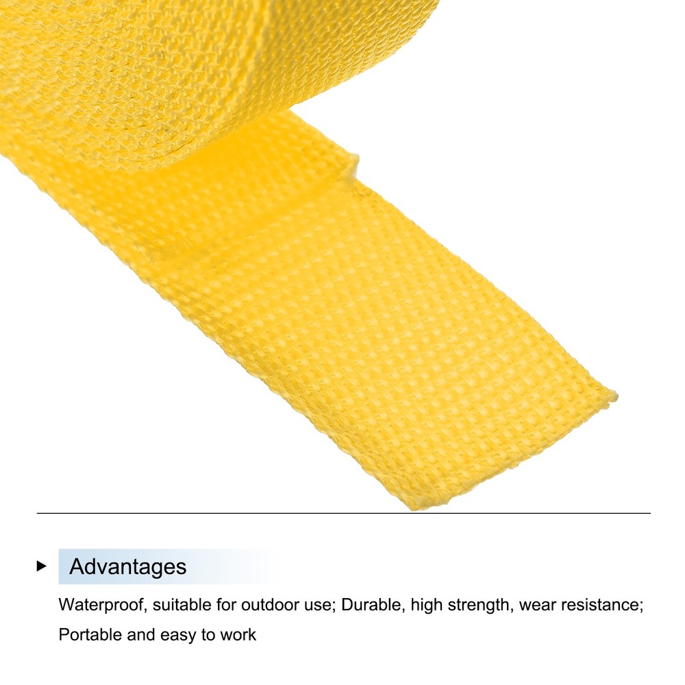 Lightweight Polypropylene Webbing Strap 0.8" 10 Yard Backpack Dark Yellow