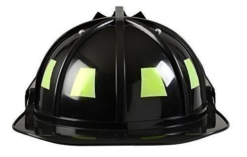 Aeromax Firefighter Helmet with Movable Visor, Black, Adjustable Size