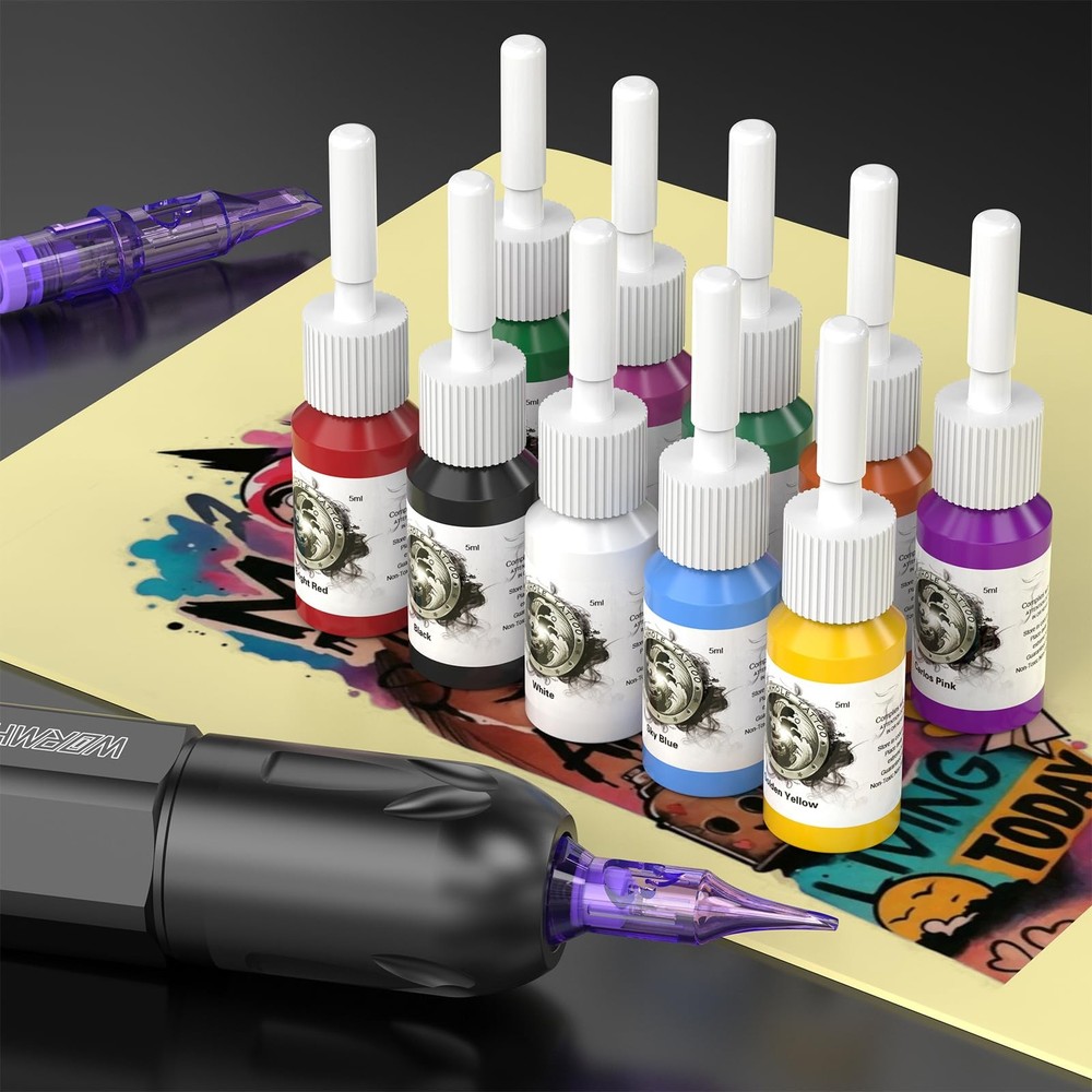 Wormhole Wireless Tattoo Gun Kit – Professional Machine with Black2
