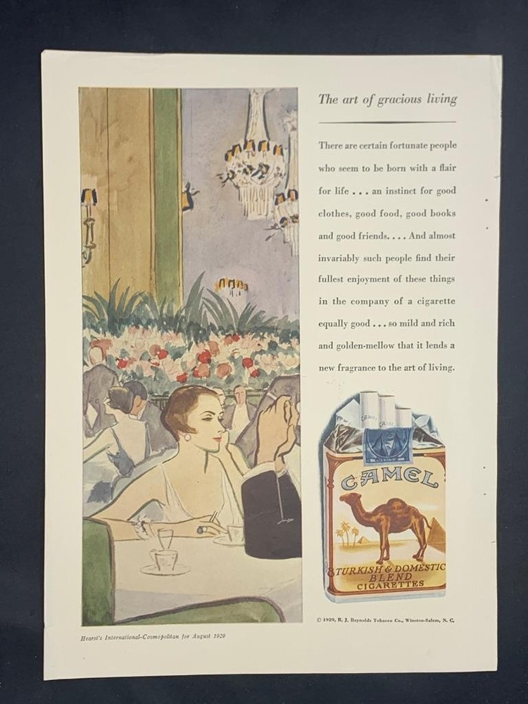 Magazine Ad - 1929 - Camel cigarettes