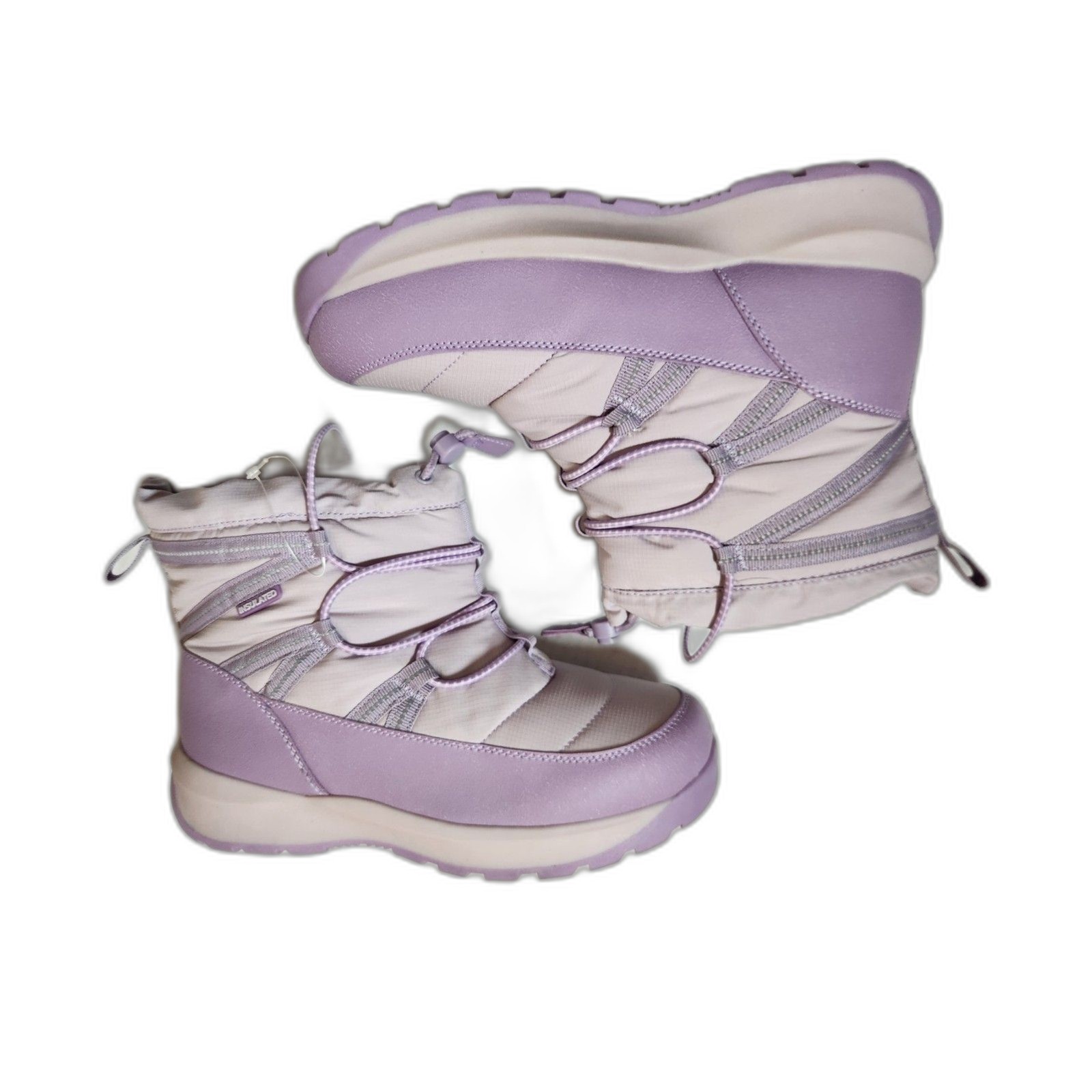 Lands' End Youth Girls Insulated Winter Boots Lavender Size 6