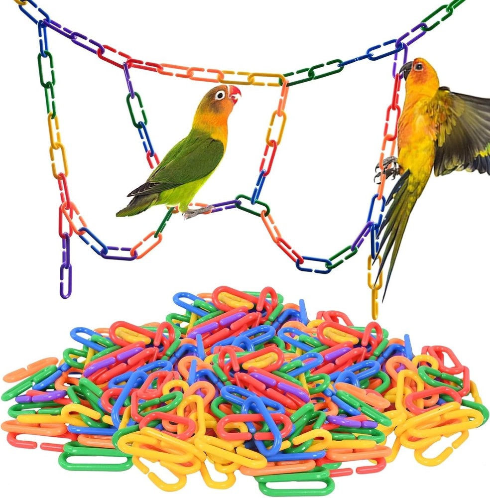 250pcs Plastic C Clips Hooks Chain Links - Interchangeable Rainbow C-Links