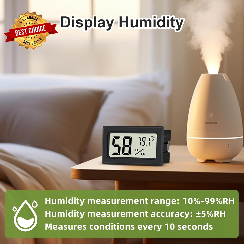6 Pack Digital Thermometer Hygrometer Indoor Humidity Temperature Meter LCD