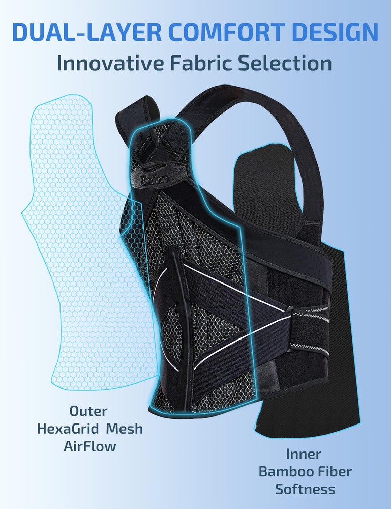 Posture Corrector for and Men with Bionic System, Precise Full Back Back Brac...