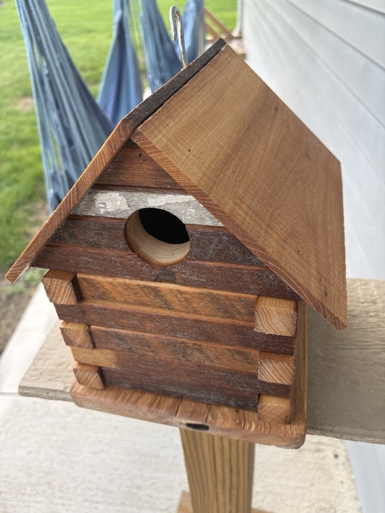 log cabin bird house