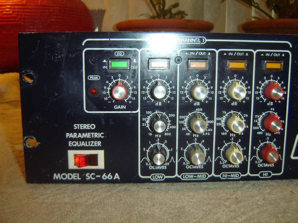 Ashly SC-66A, Blueface Stereo Parametric Equalizer, Eq, Vintage Rack, As Is