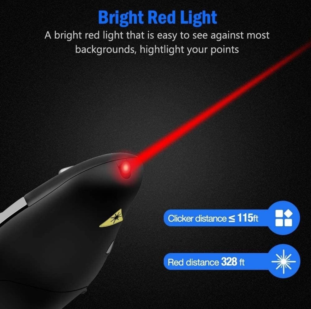 Presentation Clicker Wireless Presenter Remote Clicker for PowerPoint...