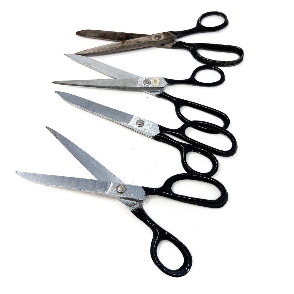 4 Pcs Household Multi Purpose Straight Cutting Scissors Set, Stainless Shears