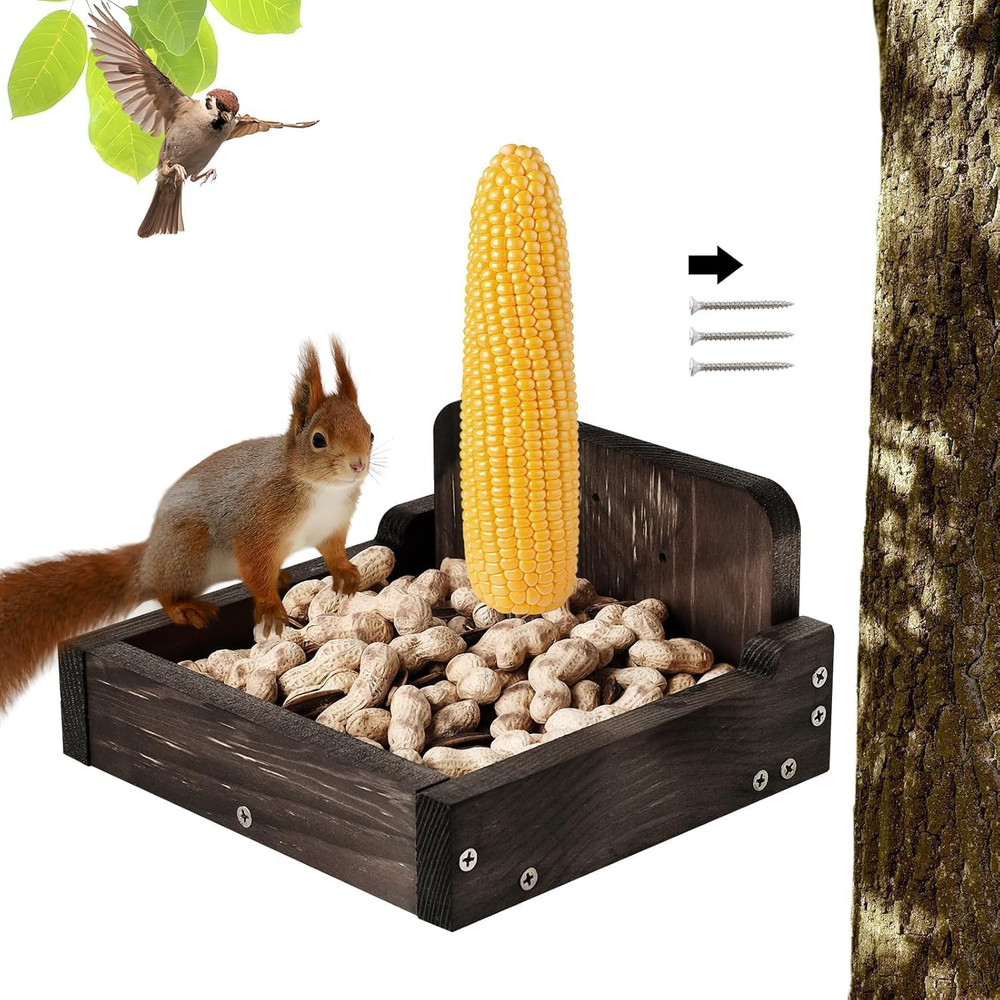 Durable Squirrel Feeder Outside, Squirrel Feeders for Outdoors, Chipmunk Feeder