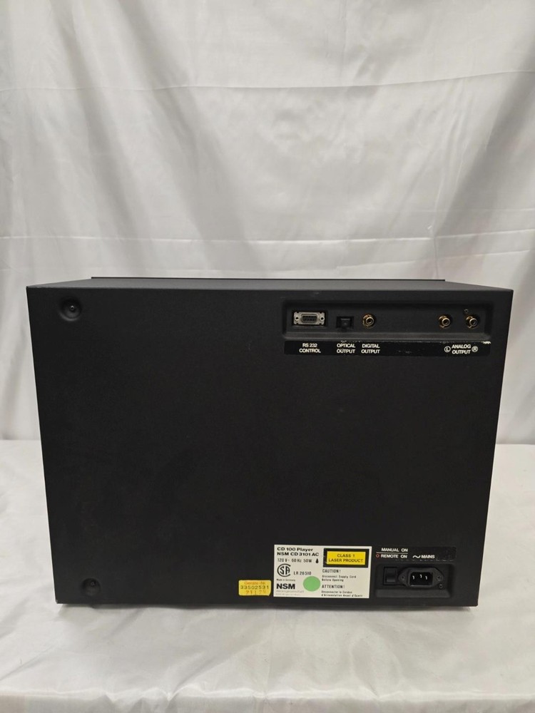 NSM CD 100 Disc Library System CD3101AC + CD3101 Untested Powers On