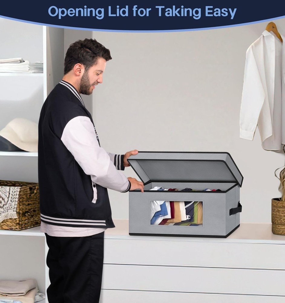 Stackable Hat Organzier For Baseball Caps 2 PCS Hat Storage Boxes For Closet