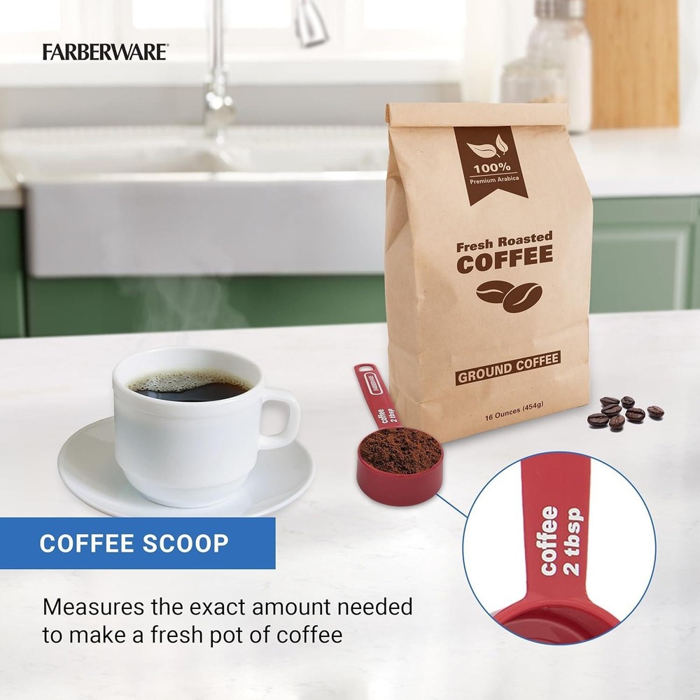 Professional 5-piece Measuring Cup Set with Coffee Scoop Durable Plastic Kitchen