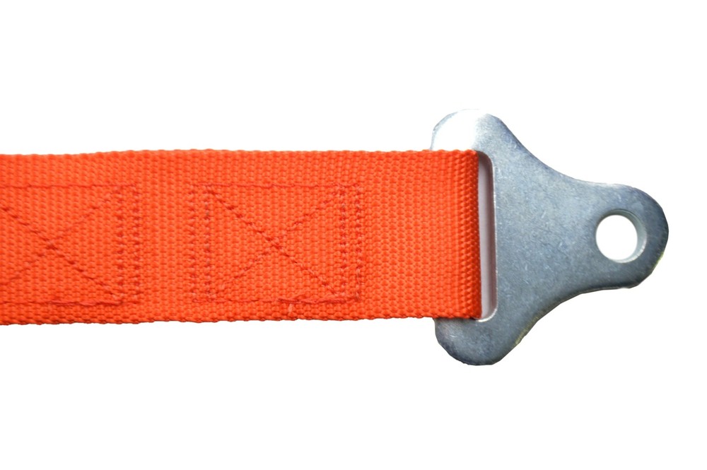 OFF ROAD 2" PUSH BUTTON V ROLL BAR MOUNT HARNESS. 3 POINT BUGGY BELT ORANGE