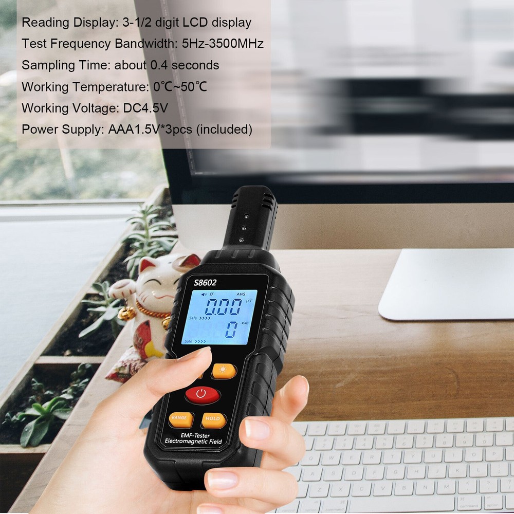 LCD Radiation Detector Dosimeter EMF Meter Electromagnetic Tester