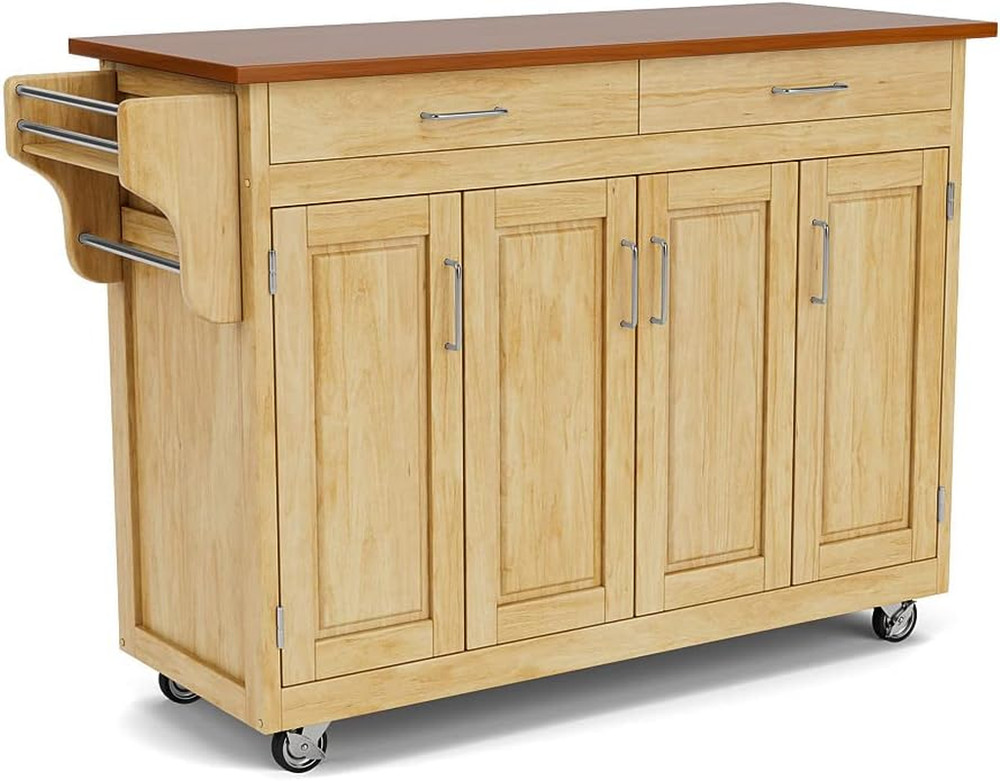 Natural Oak  Create Kitchen Cart - Stylish & Functional Storage Solution