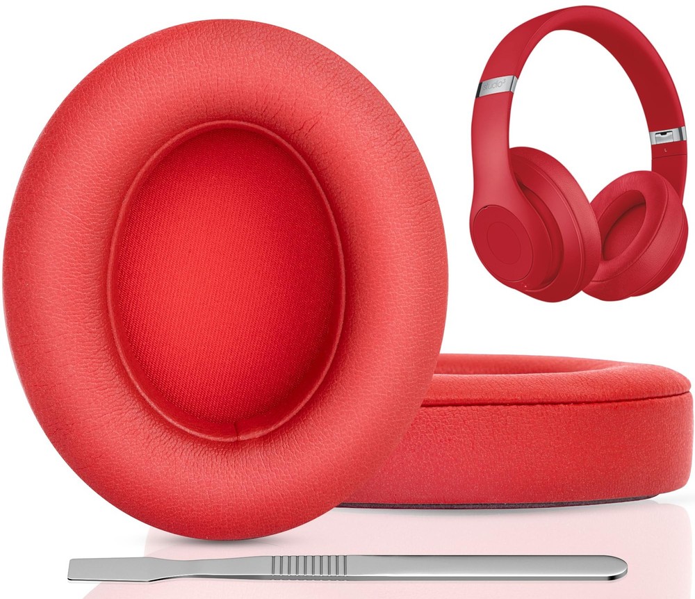 FEYCH Beats Studio Replacement Earpads 2 Pieces Noise Studio, Red