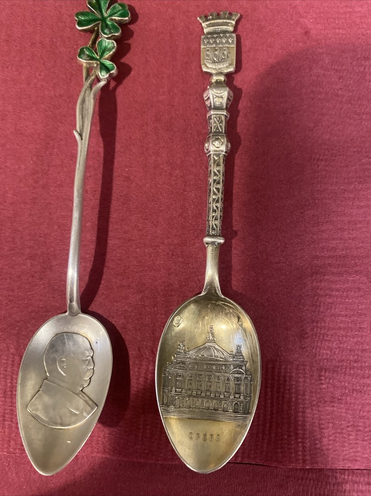 Antique Vintage Silver German 2 Tea Spoons