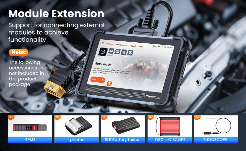 ThinkScan 672 OBD2 Full System Bidirectional Car Diagnostic Scanner Tool CANFD